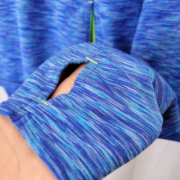 Tangerine Poly/Spandex Running Pull-over Space Dye Blue, L - Picture 4 of 10